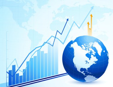 global business and economy abstract background