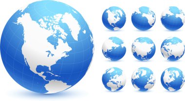 globes Original Vector Illustration clipart