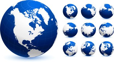 globes Original Vector Illustration clipart