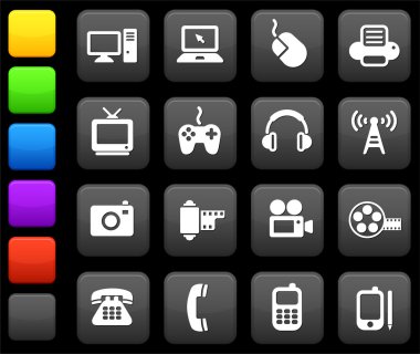 technology and communication design elements clipart