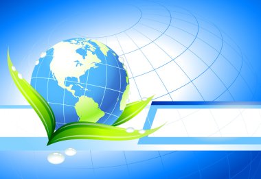 Globe on Nature Background clipart