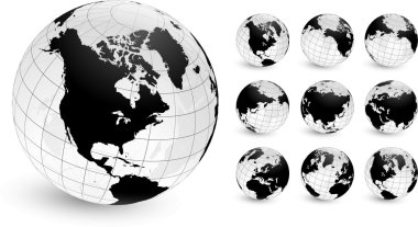 globes Original Vector Illustration clipart