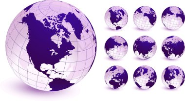 globes Original Vector Illustration clipart