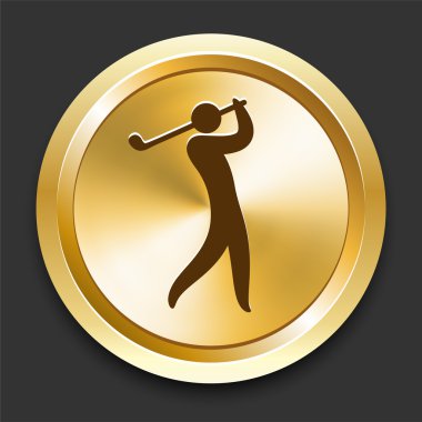 Golf altın internet düğmesini