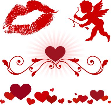 Valentine's Day elements clipart