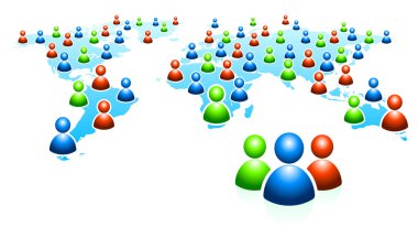 kullanıcı grubu ile Dünya Haritası