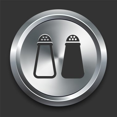 tuz ve biber metal internet düğme simgesine