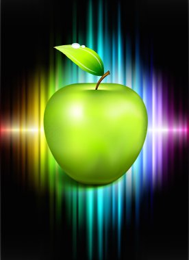 soyut spektrum zemin üzerine elma