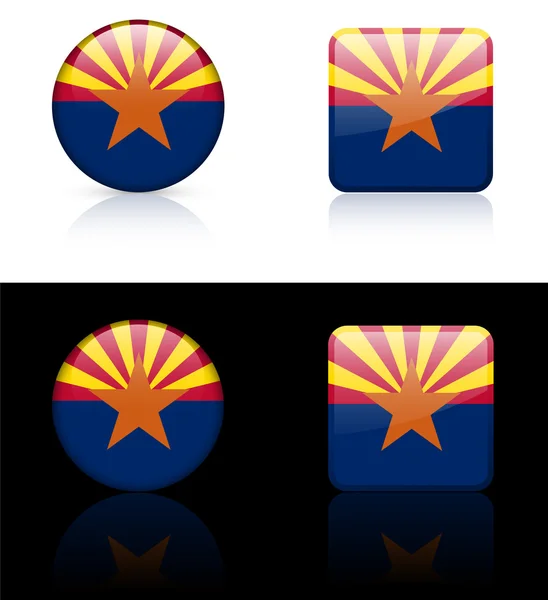 Icône Arizona sur le bouton Internet — Image vectorielle