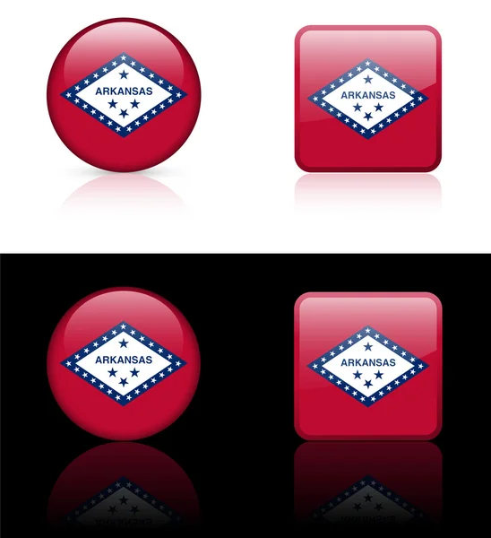 Arkansas Icon on Internet Button — Stock Vector