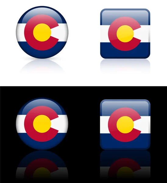 Icône Colorado sur le bouton Internet — Image vectorielle