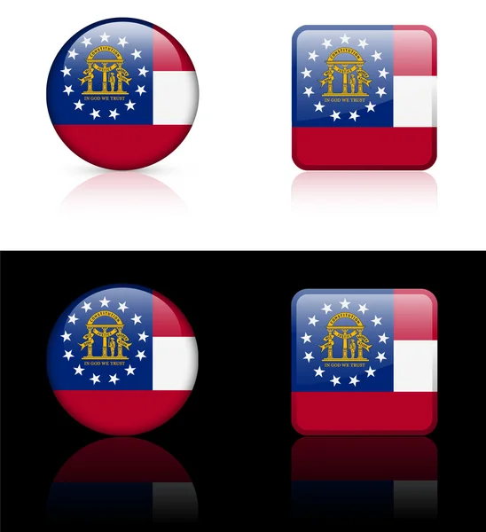 Gruzja flaga ikona internet przycisk — Wektor stockowy