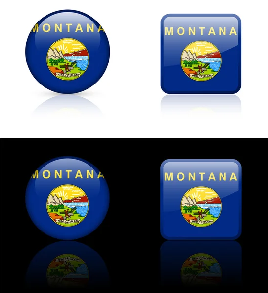 Montana flaga ikona internet przycisk — Wektor stockowy