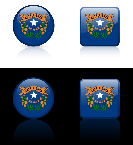 Nevada flaga ikona internet przycisk — Wektor stockowy