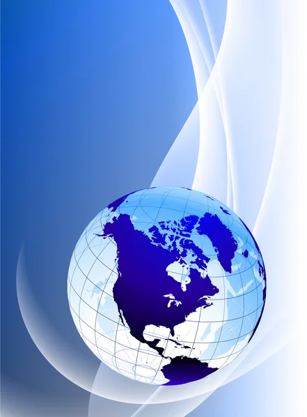 Globe sur fond abstrait couleur — Image vectorielle