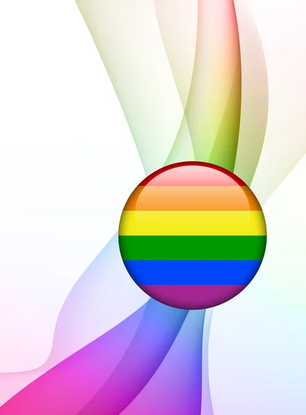 Icône drapeau gay sur fond abstrait — Image vectorielle