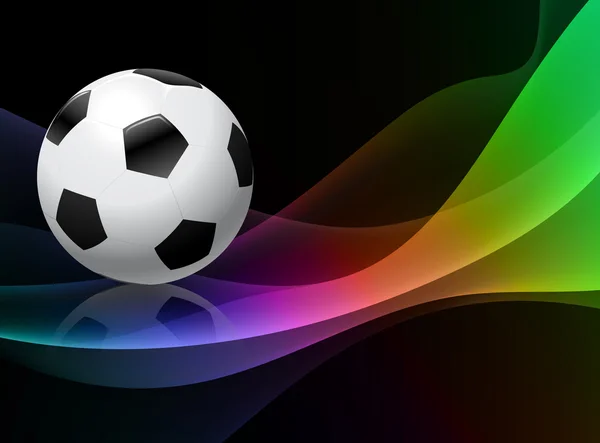 Fotbalový míč na abstraktním pozadí — Stockový vektor
