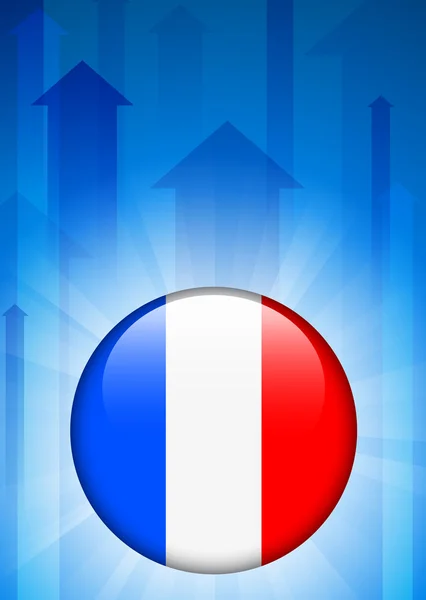 Значок прапорця Франції на кнопку Інтернет — стоковий вектор
