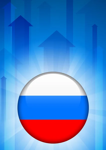 Federacja Rosyjska flaga ikona internet przycisk — Wektor stockowy