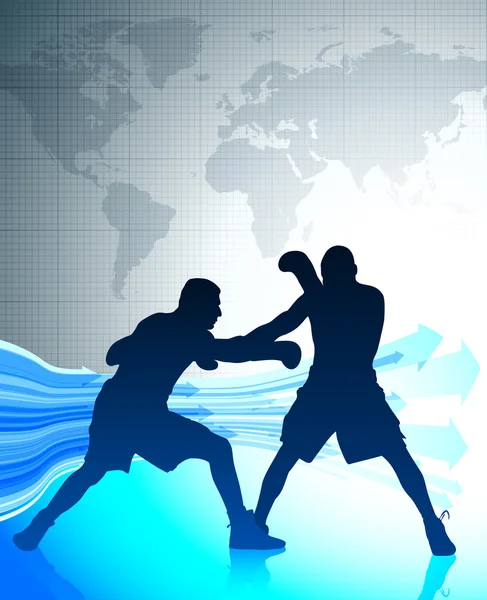 Fond de championnat du monde de boxe — Image vectorielle