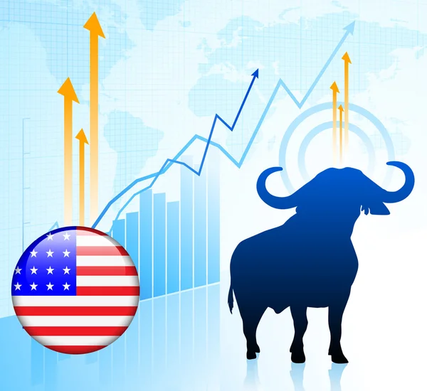 Spojené státy býčí trh — Stockový vektor