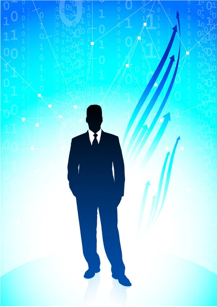Business Executive arrière-plan avec des flèches montantes — Image vectorielle