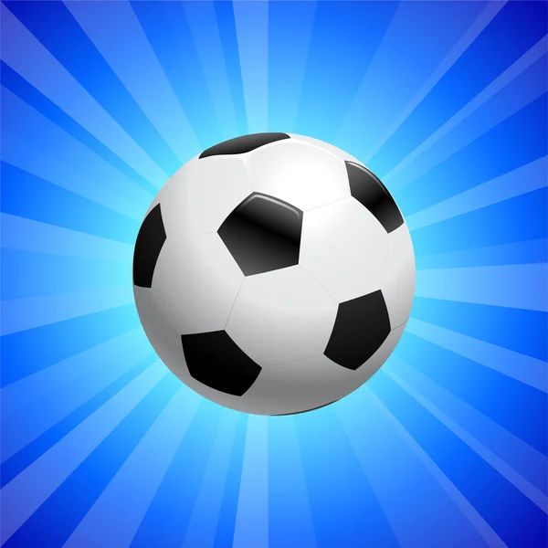 Soccer Ball on Blue Background — Stock Vector