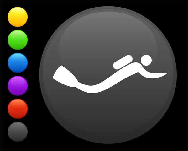 Icono de buceo en el botón redondo de Internet — Archivo Imágenes Vectoriales