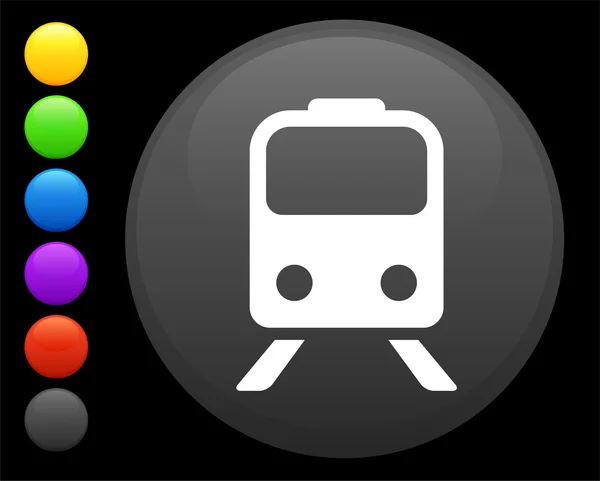 U-Bahn-Symbol auf rundem Internet-Knopf — Stockvektor