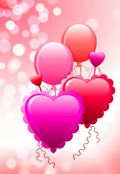 Herzen am Valentinstag Liebe Hintergrund — Stockvektor