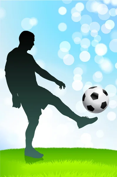 Giocatore di calcio — Vettoriale Stock