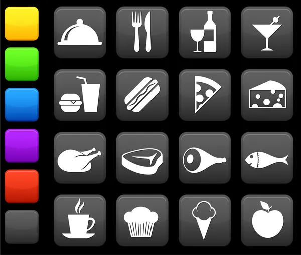Collection d'icônes alimentaires et boissons — Image vectorielle