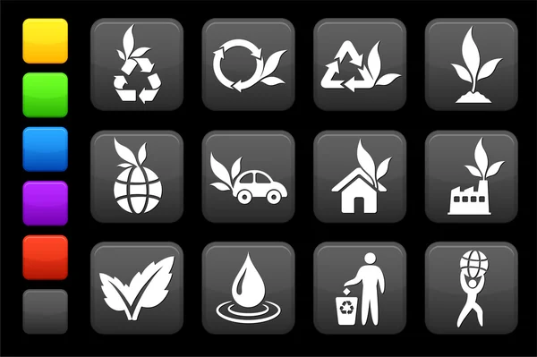 Colección de iconos de entorno más ecológico — Vector de stock