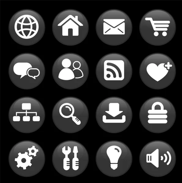 Conjunto de iconos de diseño de Internet — Archivo Imágenes Vectoriales