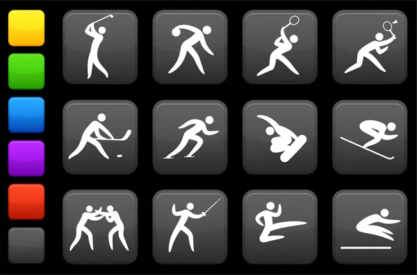 Coleção de ícones esportivos competativos e olímpicos — Vetor de Stock