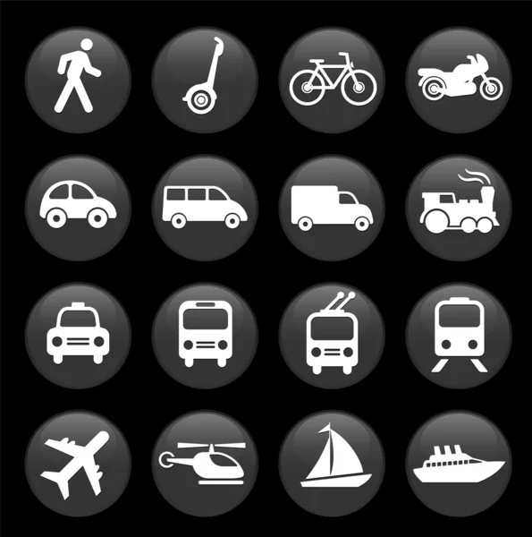 Transport ikoner designelement — Stock vektor