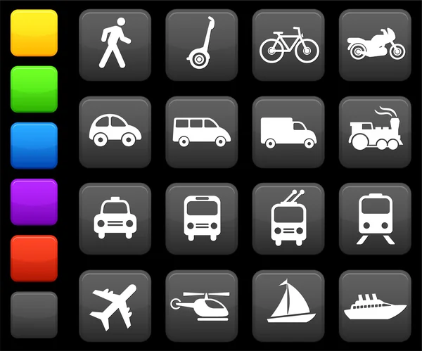 Icone di trasporto elementi di design — Vettoriale Stock