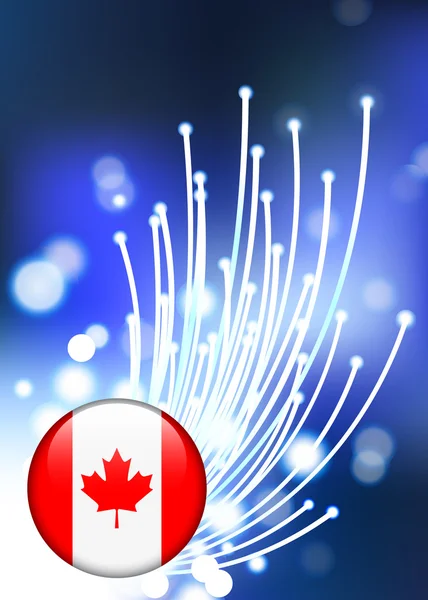 Sfondo Internet con il Canada Pulsante Internet — Vettoriale Stock