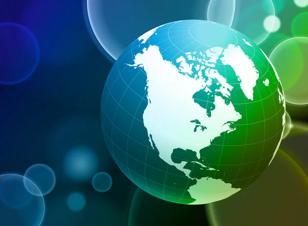 Globe absztrakt színes háttérrel — Stock Vector