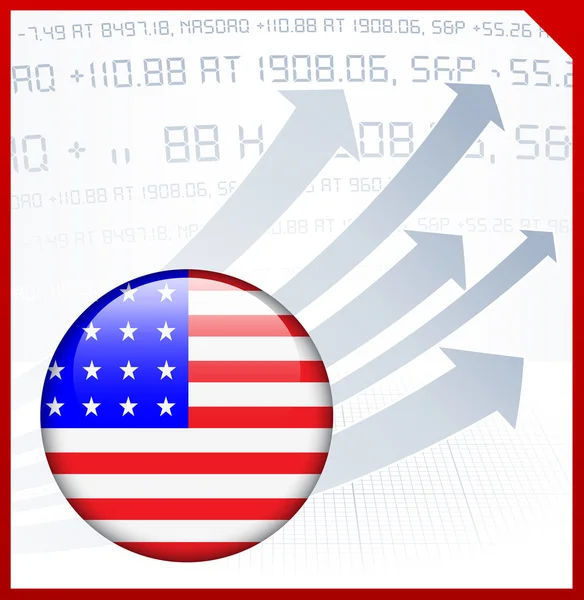 Fundo abstrato com botão de Internet americano — Vetor de Stock