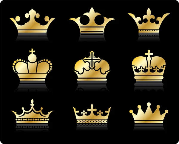 Crown design collection — Stock Vector