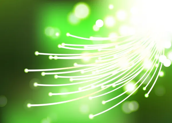 Fundo estagiário fibra óptica verde —  Vetores de Stock