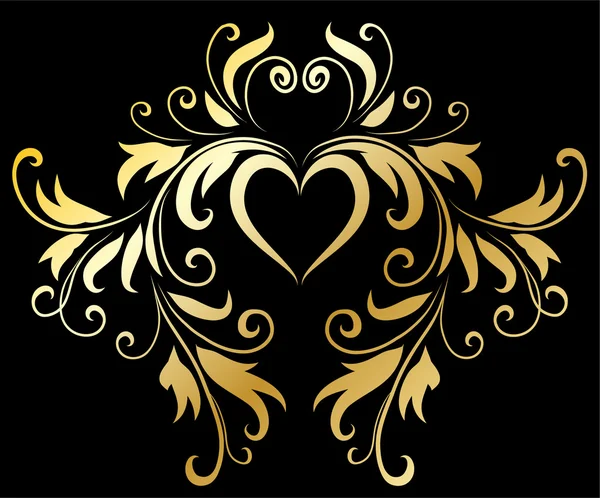 黄金の装飾的なデザインの要素 — ストックベクタ