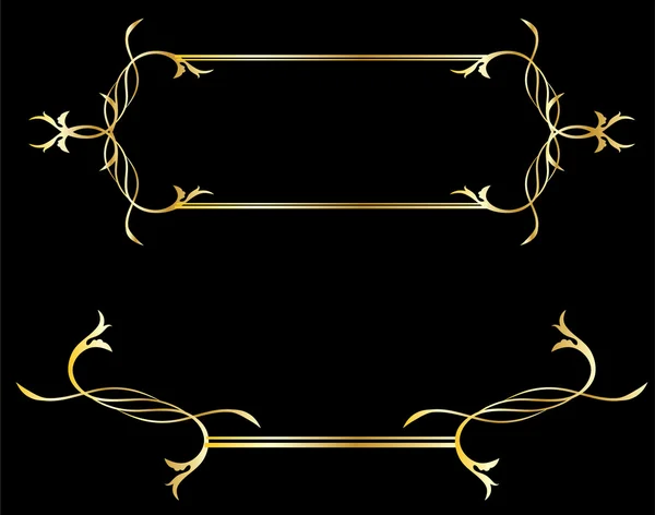 Elementos de diseño decorativo dorado — Vector de stock