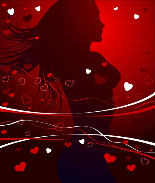 Sexy Valentine's Day Background — Stock Vector