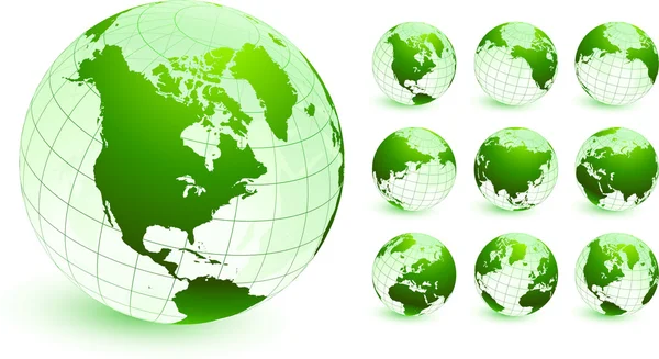 Globusy oryginalnych ilustracji wektorowych — Wektor stockowy