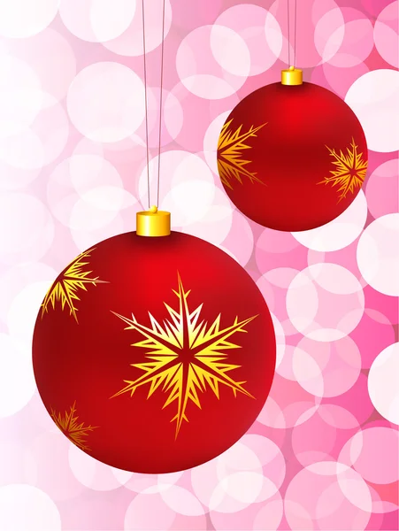 Red ornament decoration on lens flare background — Stock Vector