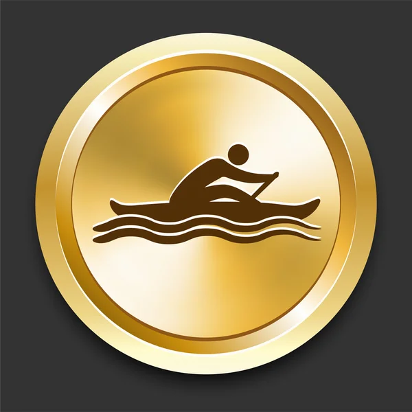 Академічне веслування на Золотий Інтернет кнопки — стоковий вектор