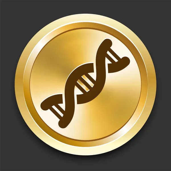 DNA na Zlatý internet tlačítko — Stockový vektor