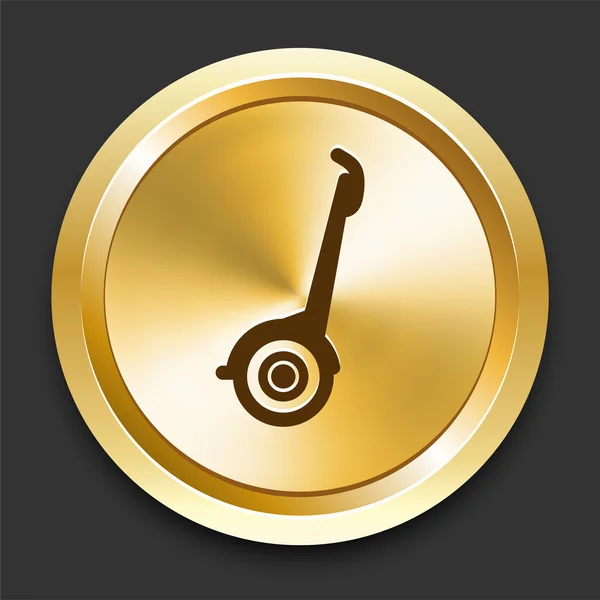 Segway on Golden Internet Button — Stock Vector